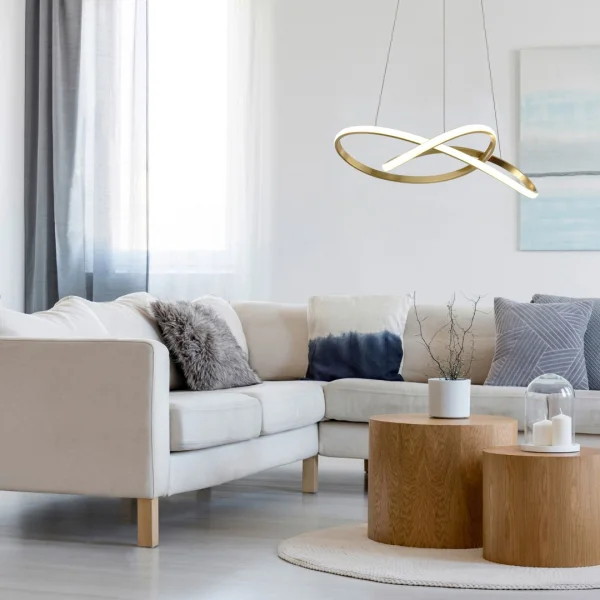 LAMPADA DA SOFFITTO LED 45W 4000K DIMMERABILE ORO OLIMPO