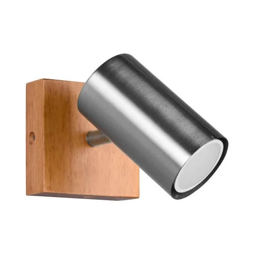 SPOT GRAFTON 1 LUCE MARRONE CHIARO NICHEL OPACO