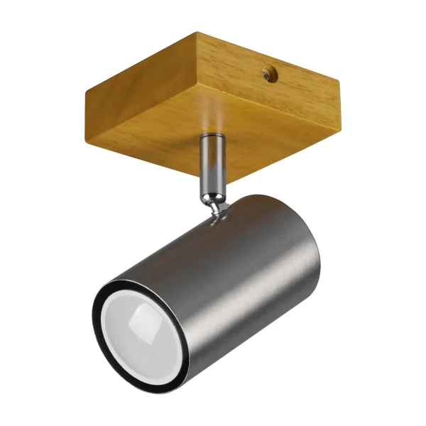 SPOT GRAFTON 1 LUCE MARRONE CHIARO NICHEL OPACO