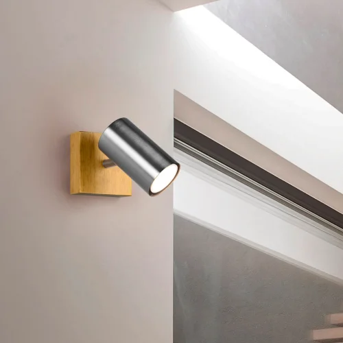 SPOT GRAFTON 1 LUCE MARRONE CHIARO NICHEL OPACO