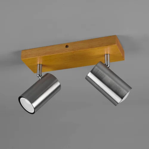 SPOT GRAFTON 2 LUCI MARRONE CHIARO NICHEL OPACO