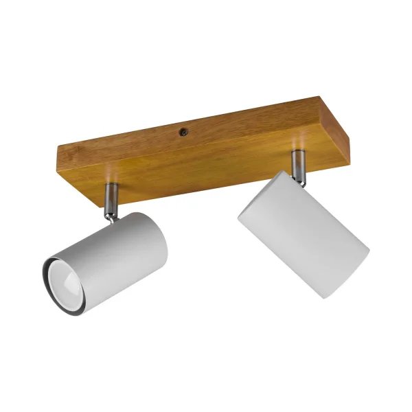 SPOT GRAFTON 2 LUCI MARRONE CHIARO BIANCO