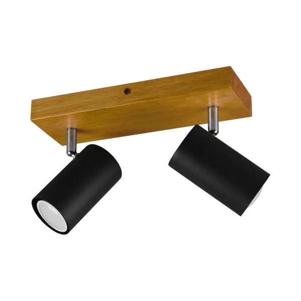 SPOT GRAFTON 2 LUCI MARRONE CHIARO NERO