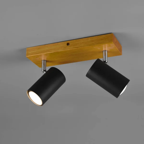 SPOT GRAFTON 2 LUCI MARRONE CHIARO NERO