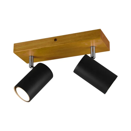 SPOT GRAFTON 2 LUCI MARRONE CHIARO NERO