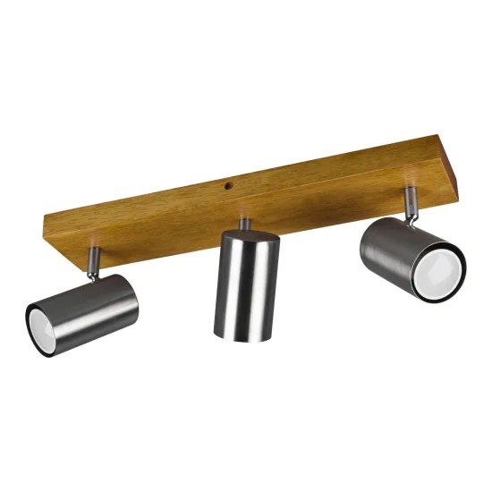 FARETTO GRAFTON A 3 LUCI MARRONE CHIARO NICHEL OPACO 2