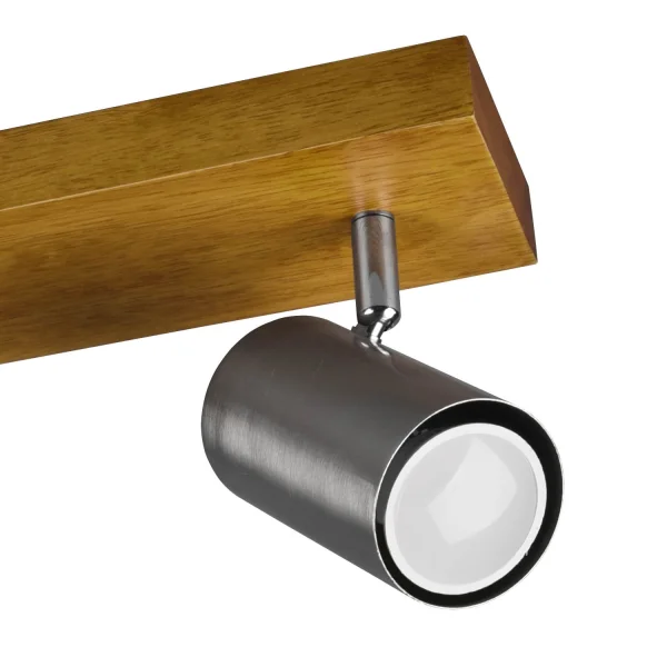 FARETTO GRAFTON A 3 LUCI MARRONE CHIARO NICHEL OPACO