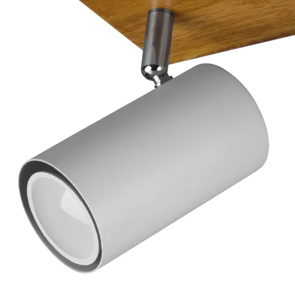 FOCO GRAFTON DE 3 LUCES MARRÓN CLARO BLANCO