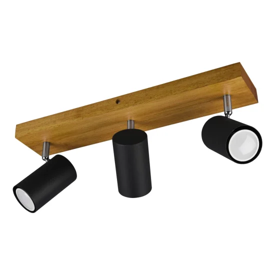 FOCO GRAFTON DE 3 LUCES MARRÓN CLARO NEGRO 2