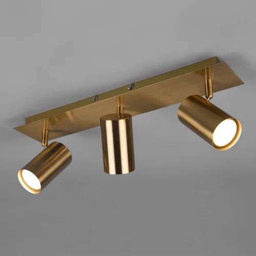 FOCO GRAFTON DE 3 LUCES LATÓN ANTIGUO