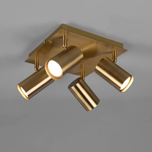 PLAFÓN DE TECHO GRAFTON 4 LUCES LATÓN ANTIGUO