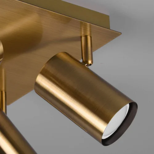 PLAFÓN DE TECHO GRAFTON 4 LUCES LATÓN ANTIGUO