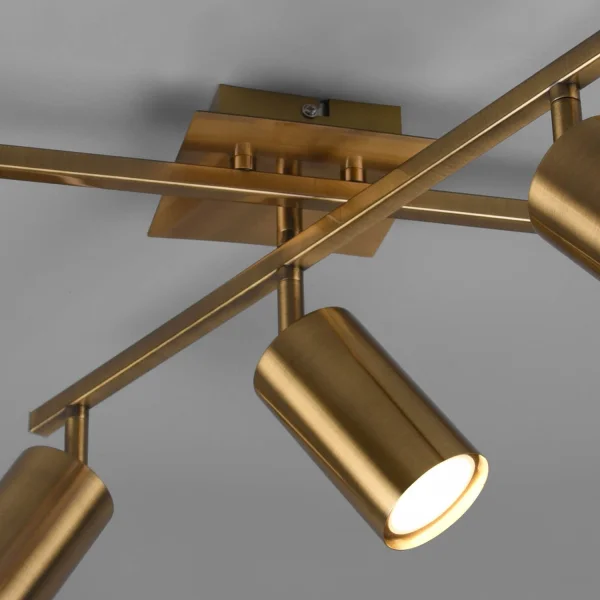 PLAFÓN DE TECHO GRAFTON LATÓN ANTIGUO