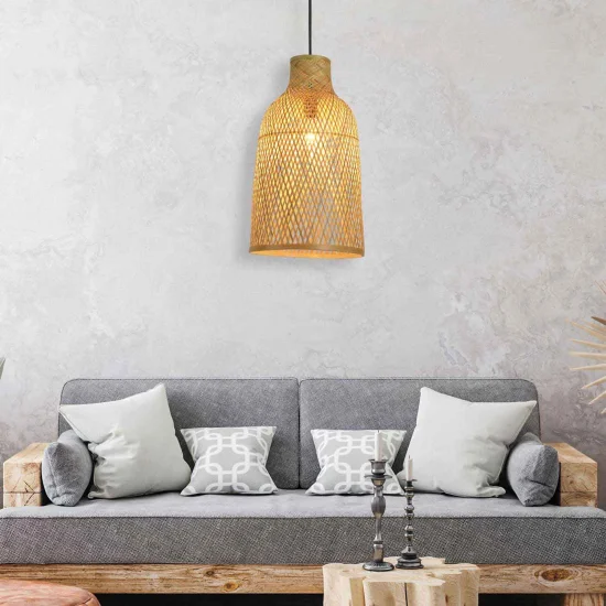 LÁMPARA DE TECHO BAMBÚ PEQUEÑA E27 IKAIA