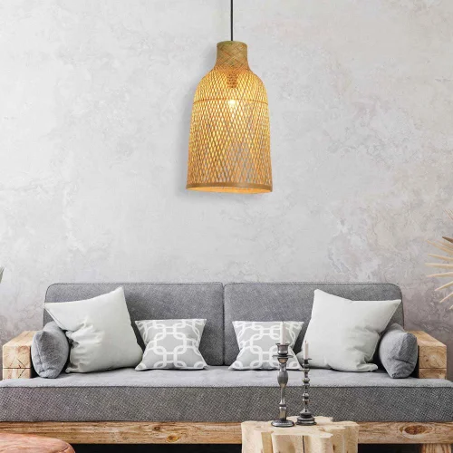 LÁMPARA DE TECHO BAMBÚ PEQUEÑA E27 IKAIA