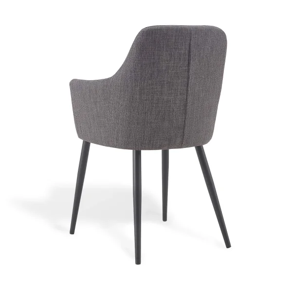 POLTRONA GUNNAR GRIGIO GAMBE NERE