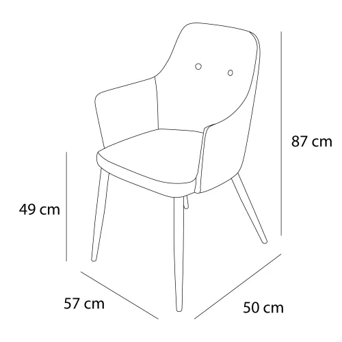 POLTRONA GUNNAR GRIGIO GAMBE NERE