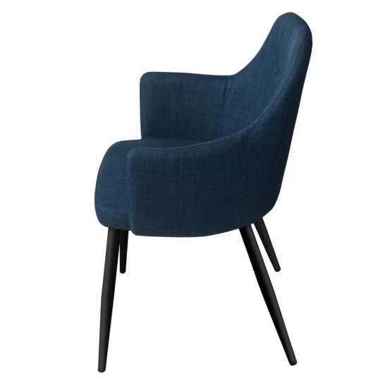 POLTRONA GUNNAR BLU PIEDI NERI 2
