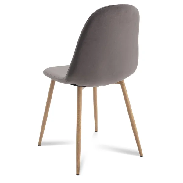 SILLA STENMARK GRIS PATAS COLOR NATURAL