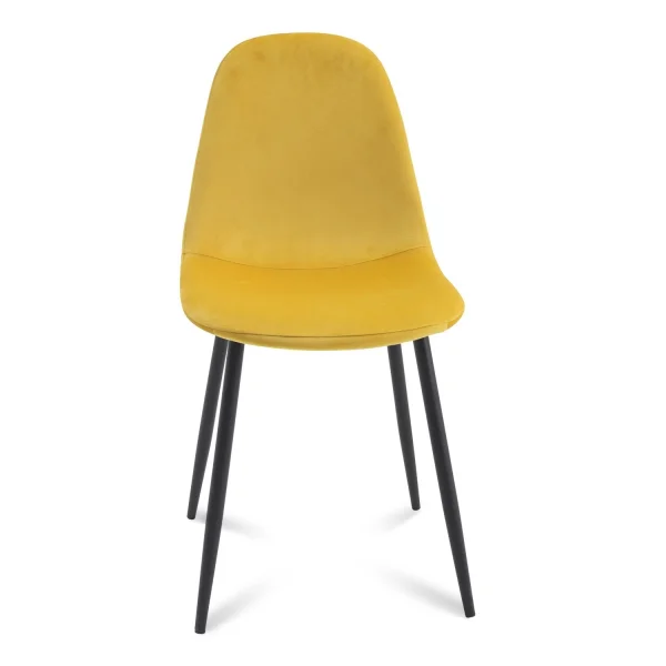 SILLA STENMARK MOSTAZA PATAS COLOR NEGRO
