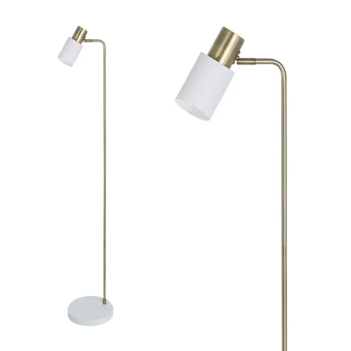 LÁMPARA DE PIE BLANCO/CUERO E14 FILOMENA