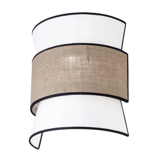 APLIQUE DE PARED 2 LUCES BLANCO/TOSTADO PAOLA 2