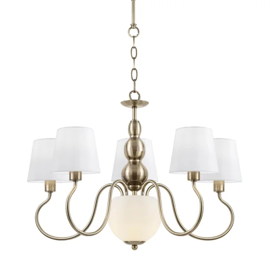 LÁMPARA DE TECHO 5 LUCES CUERO AREZZO 2