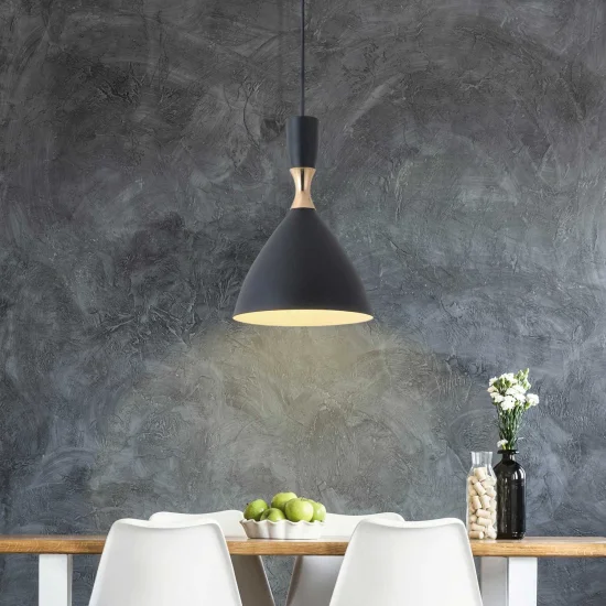 LAMPADA DA SOFFITTO NERO/ORO BRICE