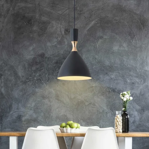 LAMPADA DA SOFFITTO NERO/ORO BRICE