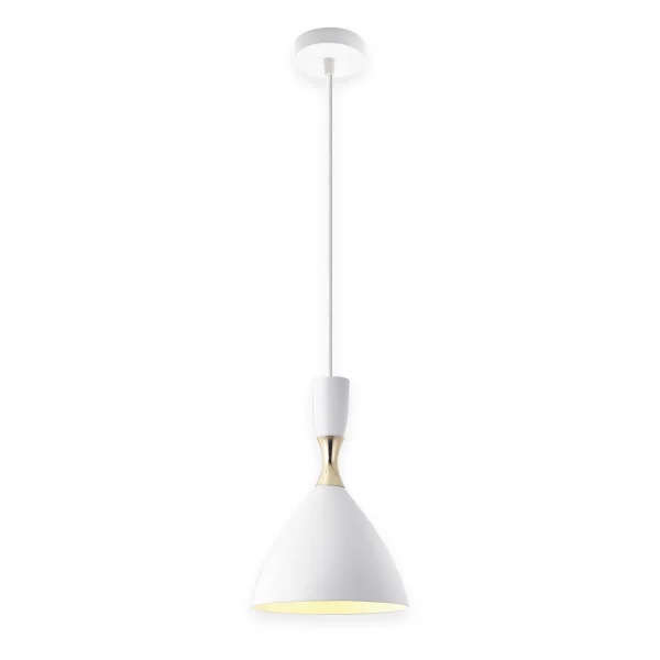 LAMPADA DA SOFFITTO BIANCO/DORATO BRICE
