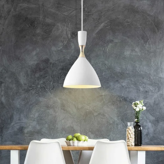 LAMPADA DA SOFFITTO BIANCO/DORATO BRICE