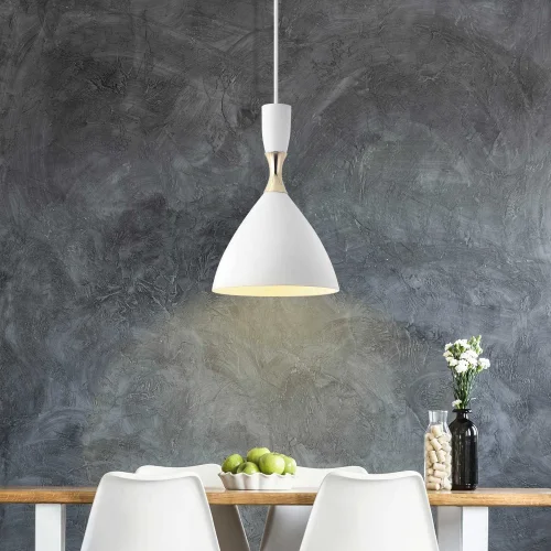 LAMPADA DA SOFFITTO BIANCO/DORATO BRICE