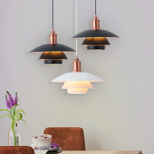 LÁMPARA DE TECHO NEGRO/ORO ROSA AIKA