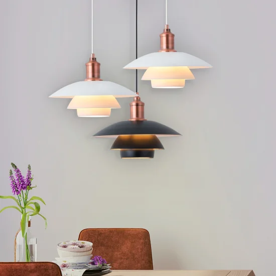 LÁMPARA DE TECHO BLANCO/ORO ROSA AIKA 2