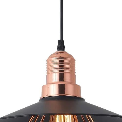 LÁMPARA DE TECHO NEGRO/ORO ROSA LOIS