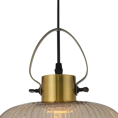 LÁMPARA DE TECHO CRISTAL TALLADO ÁMBAR HAKANA