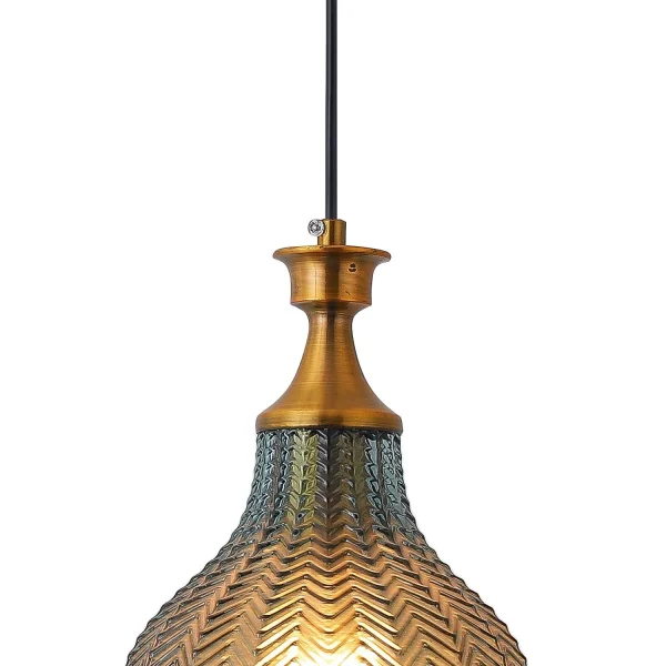 LÁMPARA DE TECHO CRISTAL AZUL Ø 19 CM ROGAN