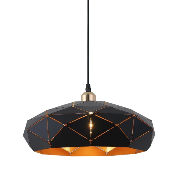 LÁMPARA DE TECHO NEGRO/DORADO KESHI