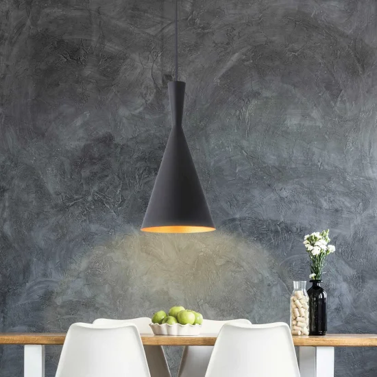 LÁMPARA DE TECHO ACERO NEGRA Ø 18,5 CM ODELL