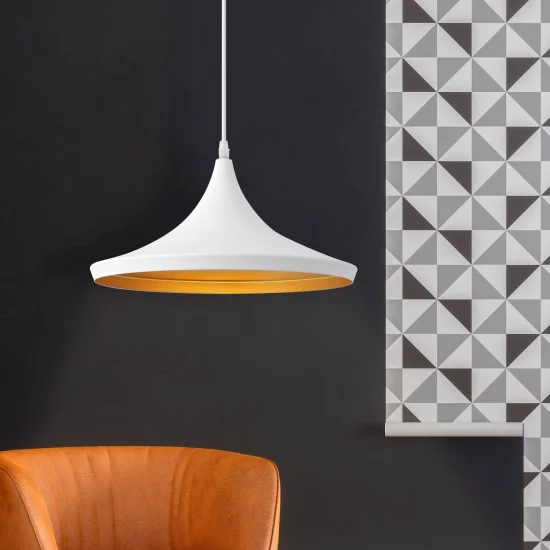 LÁMPARA DE TECHO ACERO BLANCA Ø 36 CM ODELL