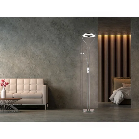 CAROSELLO A LED 20W LAMPADA DA TERRA CROMATA 2