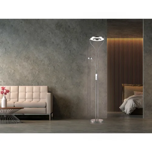 CAROSELLO A LED 20W LAMPADA DA TERRA CROMATA