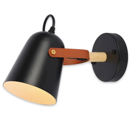 APLIQUE DE PARED NEGRO/MARRÓN EGIL 2