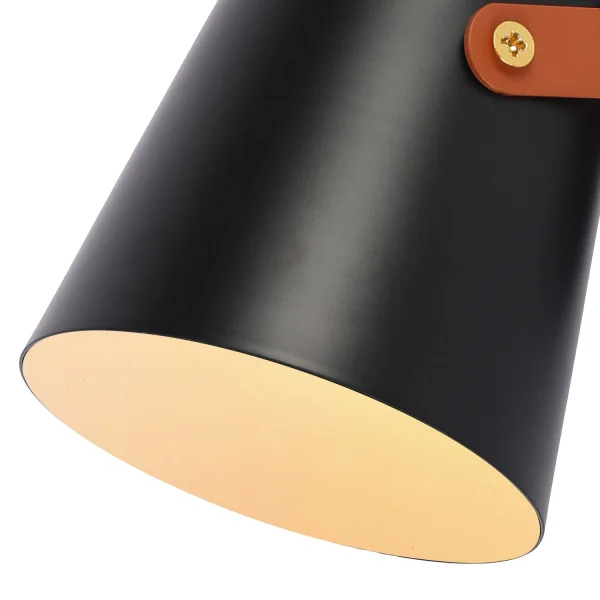 APLIQUE DE PARED NEGRO/MARRÓN EGIL