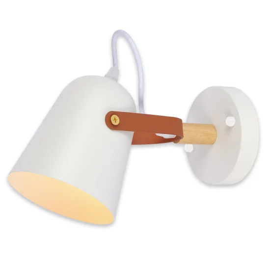 APLIQUE DE PARED BLANCO/MARRÓN EGIL 2