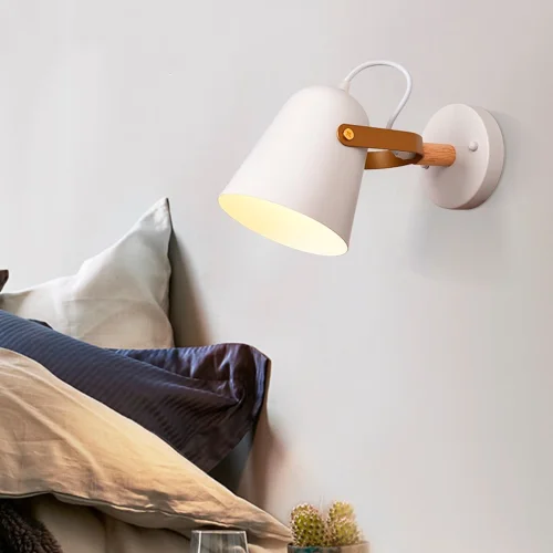 APLIQUE DE PARED BLANCO/MARRÓN EGIL