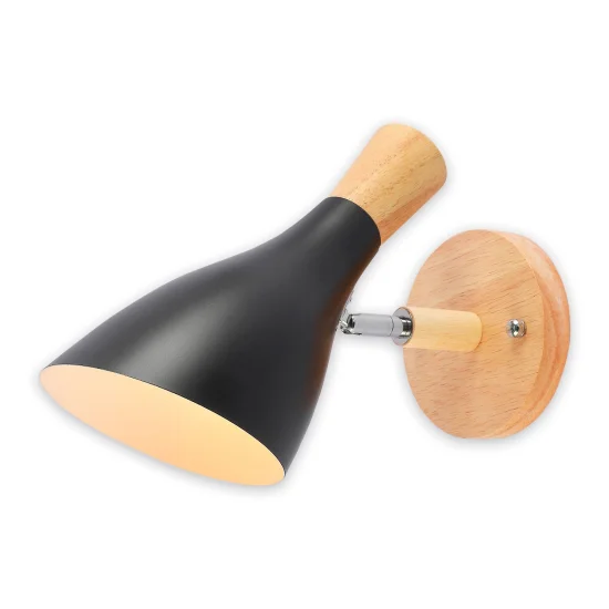 APLIQUE DE PARED MADERA/NEGRO HERDIS 2