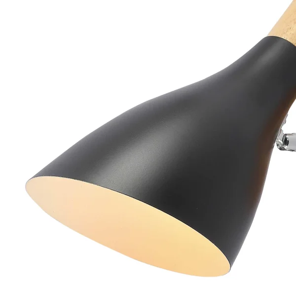 APLIQUE DE PARED MADERA/NEGRO HERDIS