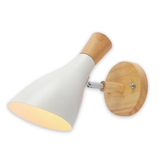 APLIQUE DE PARED MADERA/BLANCO HERDIS 2