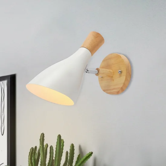 APLIQUE DE PARED MADERA/BLANCO HERDIS